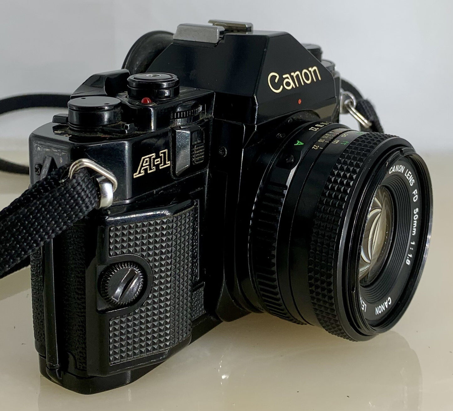 Canon A-1 35mm SLR Camera Body + Canon FD 50mm f/1.8 FULLY WORKING #3082