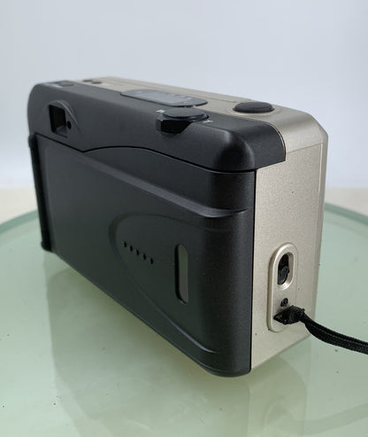 PRETEC KH70 ZOOM AF POINT AND SHOOT FILM CAMERA SILVER WITH COVER TESTED - 8333