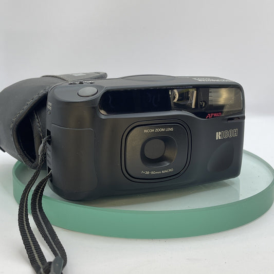 Vintage Ricoh Shotmaster Tru-Zoom Date 35mm camera Canon  38-90mm lens EXC++#1280