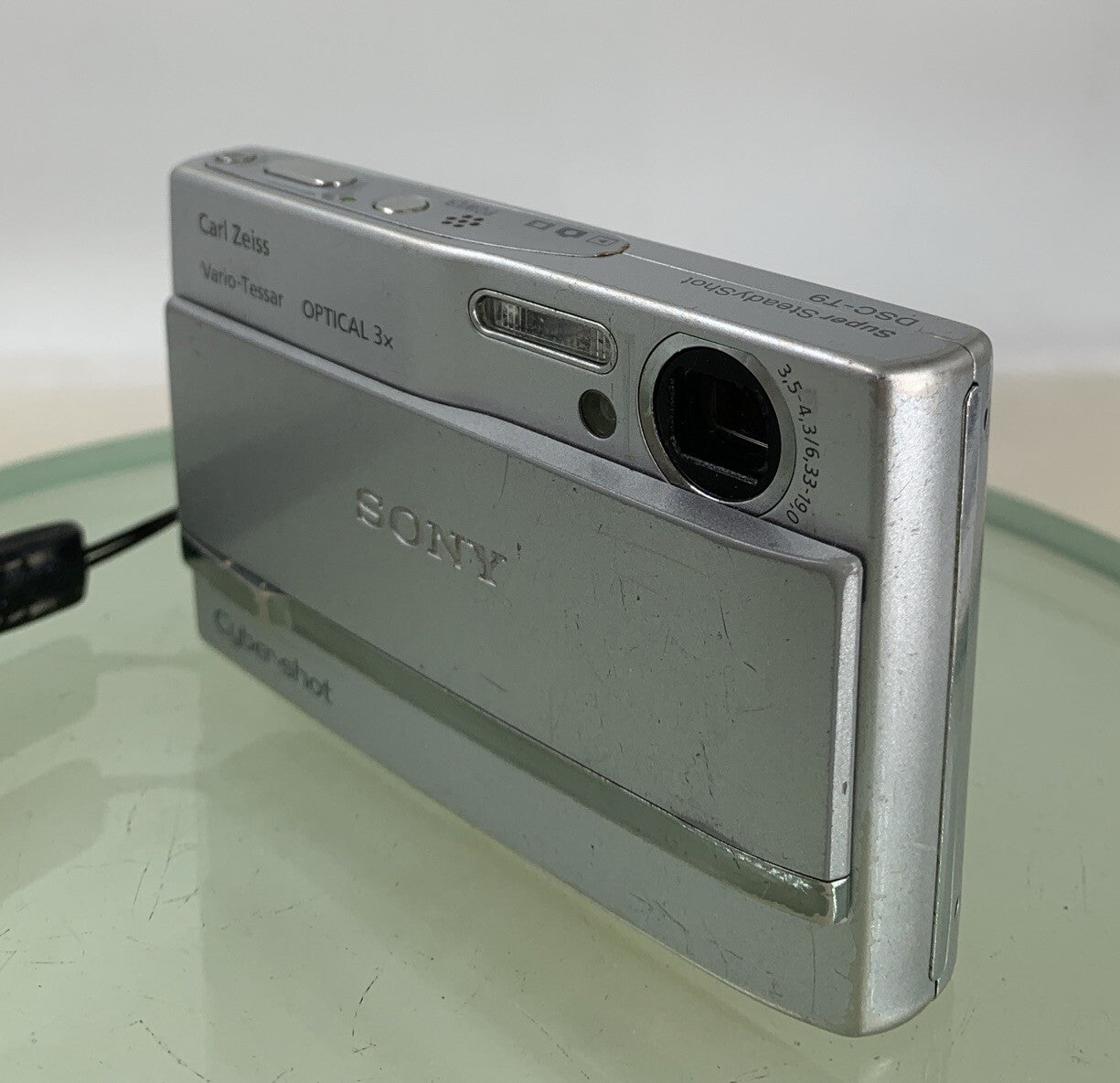 Sony Digital Camera Cybershot DSC-T9 6.0MP SILVER+CHARGER+COVER (PARTS ONLY) #102