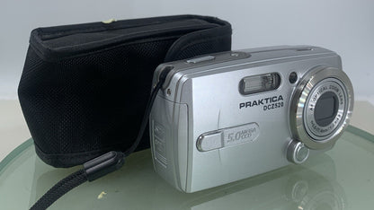Praktica DCZ-520 5.1MP Compact Digital Camera SILVER WITH COVER TESTED - 1300