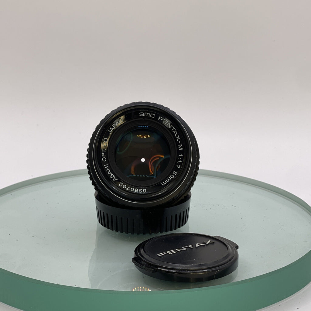SMC - PENTAX-M - 1:1.7 - 50MM - SLR CAMERA LENS - P'K MOUNT - IMMACULATE+CAPS4231