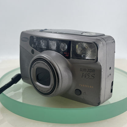 Samsung Slim Zoom 145S 35mm Camera 38-145mm Zoom Multi AF Panorama Cased#5322