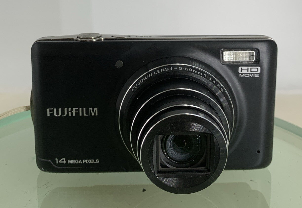 FujiFilm FinePix T350 Digital Camera BLACK+CHARGER+WIRE+2GB CARD TESTED - 9921