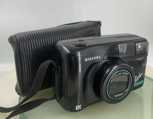 Vintage Miranda Solo Power Zoom 35mm Film Camera Black with Case - TESTED - 9760