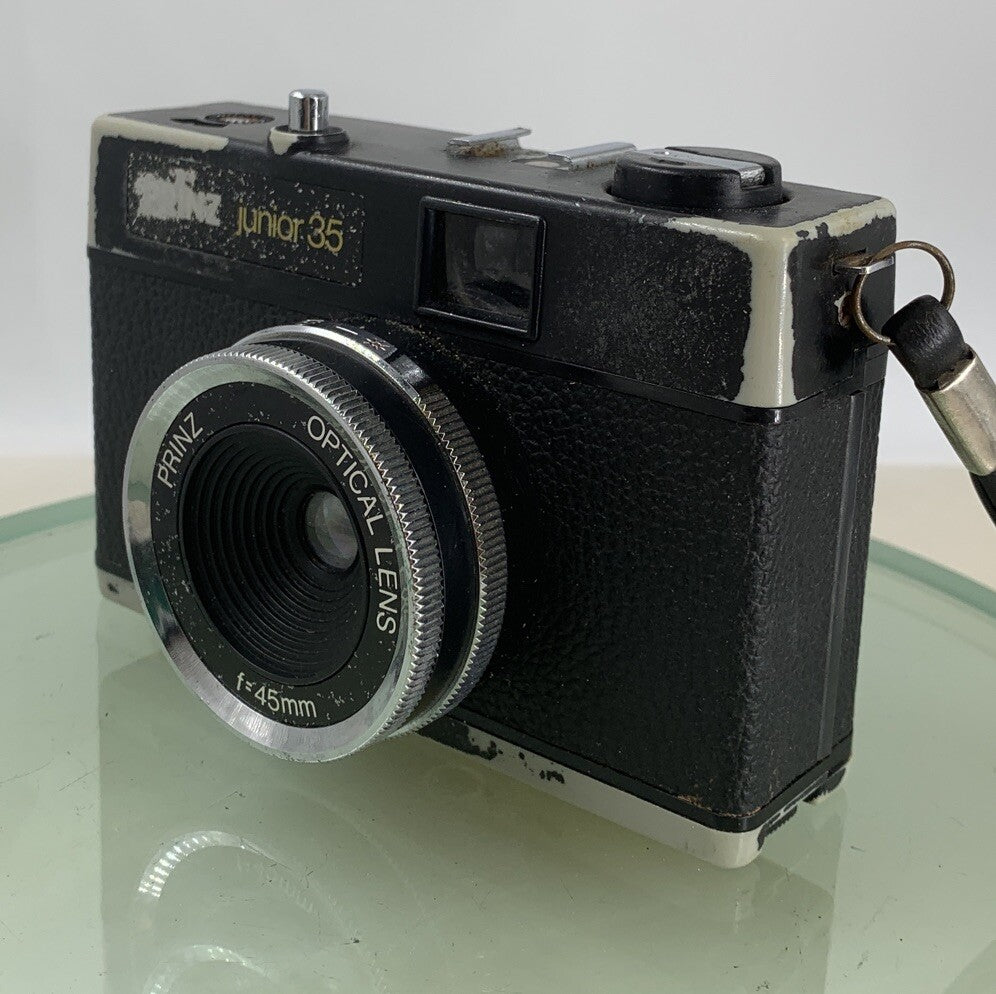 Prinz 35E 35mm Rangefinder Camera. BLACK WITH COVER  - TESTED - 9722