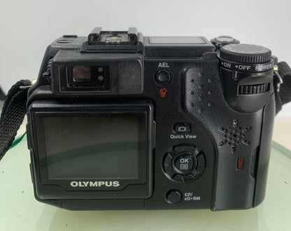 Olympus Camedia C5050 5MP Digital Camera 3x Zoom BLACK NO CHARGER TESTED - 2175