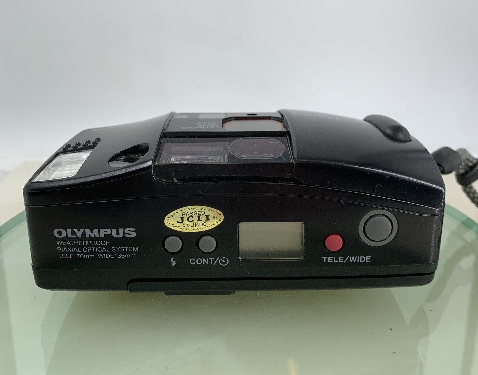 Olympus AF-1 TWIN BLACK POINT AND SHOOT FILM CAMERA 35MM 70MM LENS TESTED - 8345