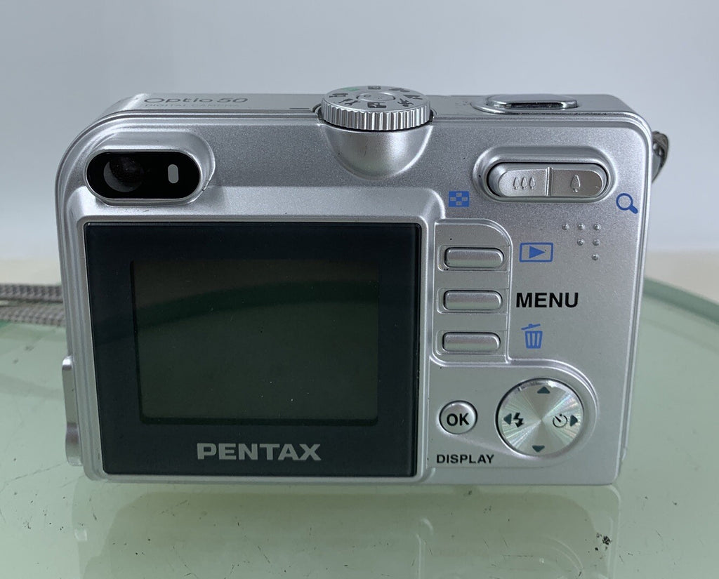 Pentax Optio 50 5.0MP COMPACT DIGITAL CAMERA WITHOUT CHARGER- Tested - 3395