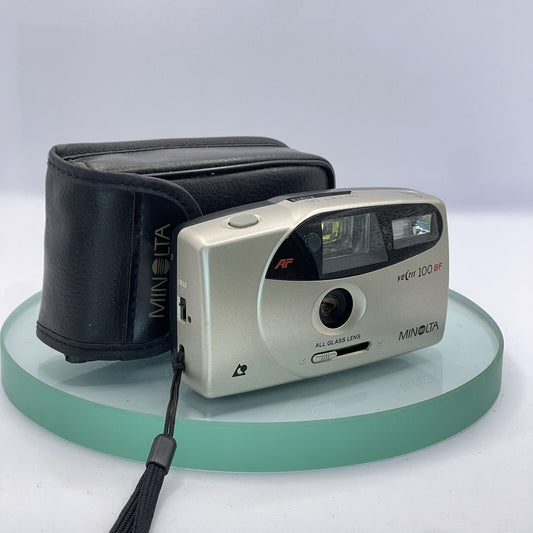 Minolta Vectis 100 BF Compact APS Point And Shoot FilmCamera withCase,TESTED#7120