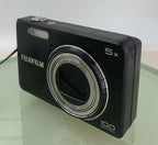 Fujifilm DIGITAL CAMERA FinePix J100 10.0MP BLACK+CHARGER+COVER TESTED - 3532