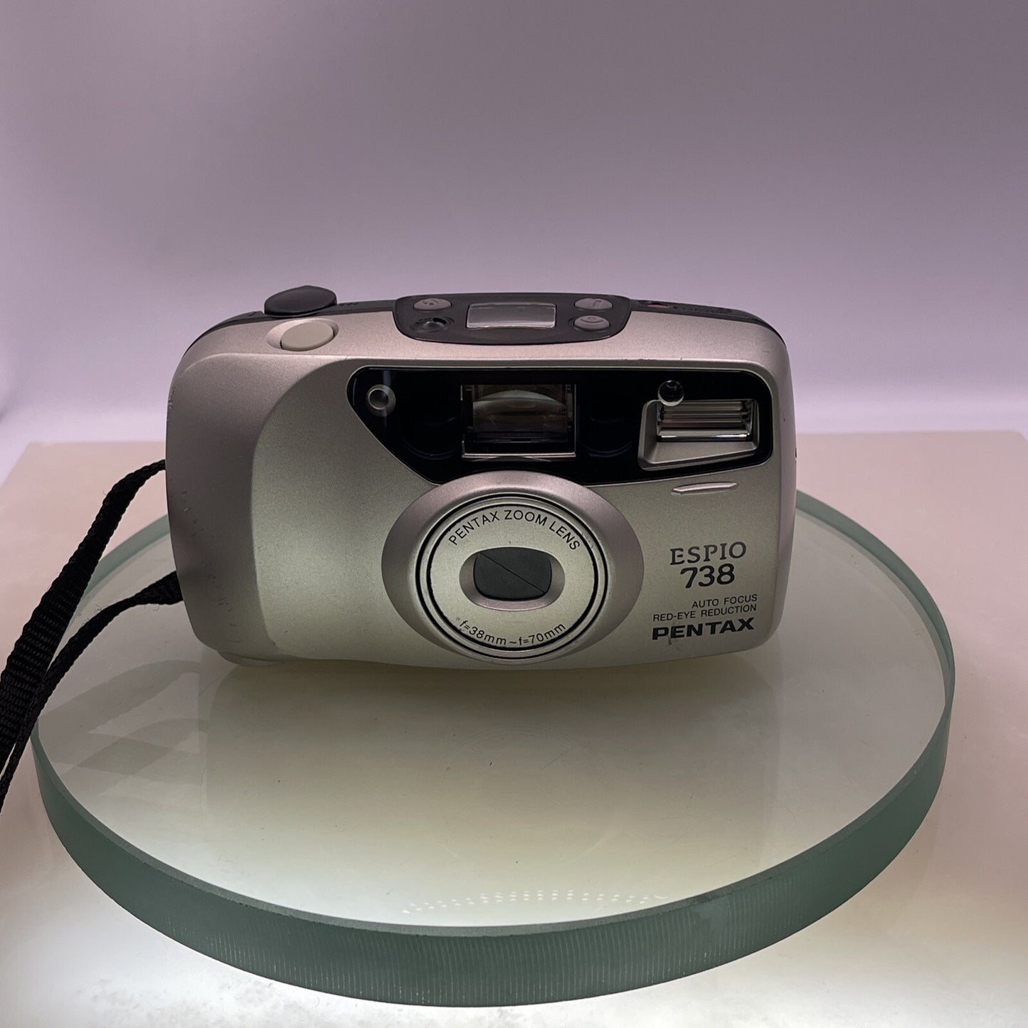 Pentax Espio 738 AF Redeye Reduction 38-70mm Zoom Lens Tested Cased #4012