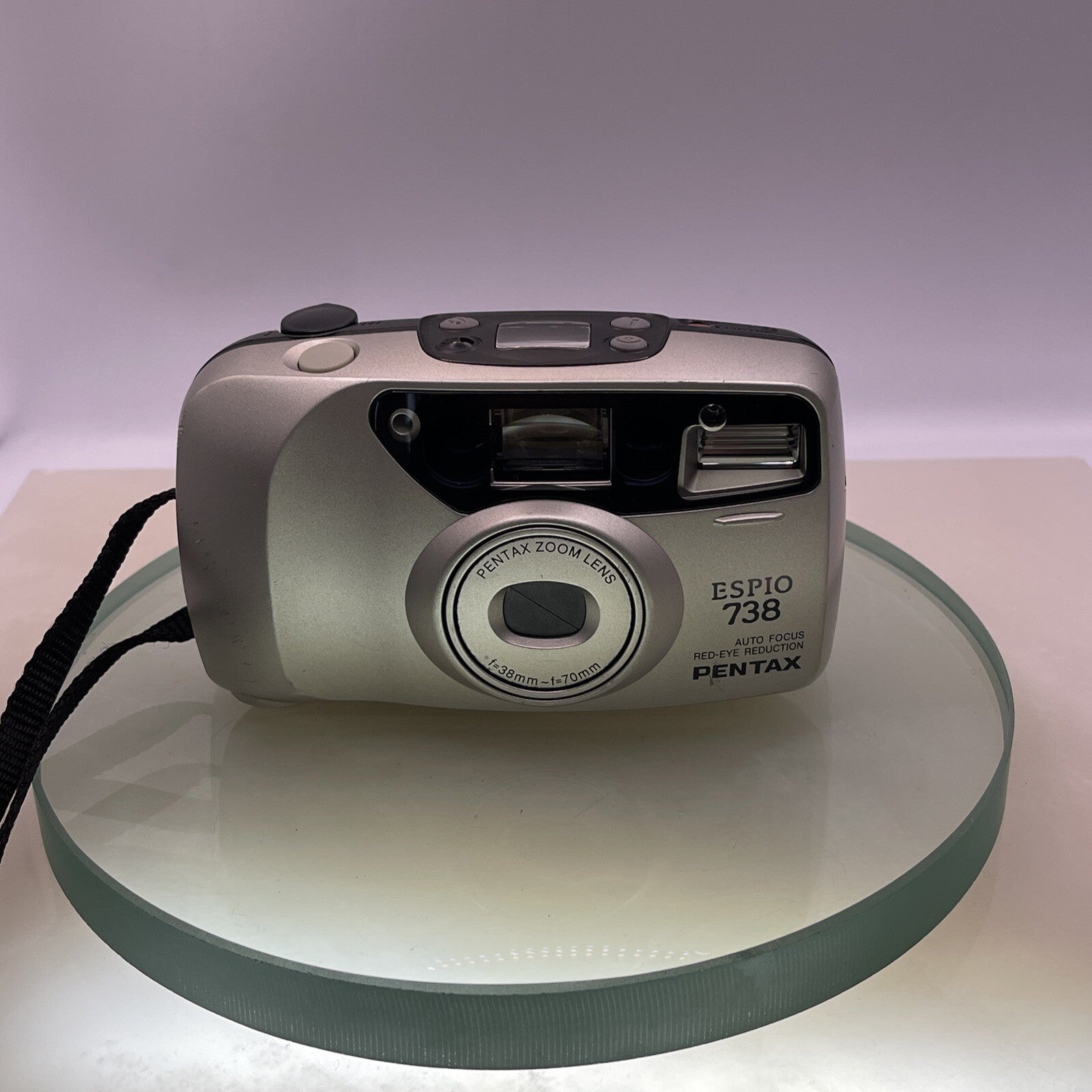 Pentax Espio 738 AF Redeye Reduction 38-70mm Zoom Lens Tested Cased #4012