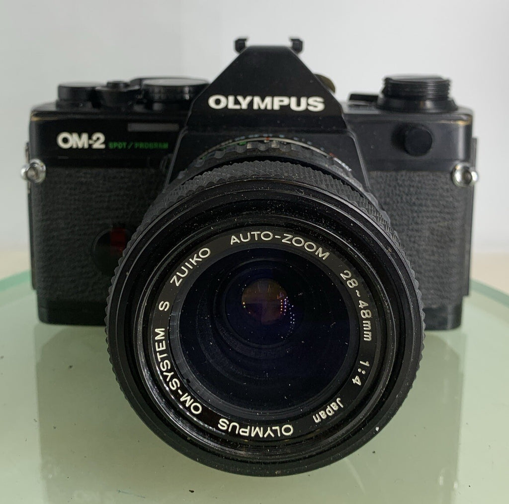 Olympus OM-2 Spot / Program SLR Camera + Olympus Zuiko  28-48mm 1:4 TESTED  #2881