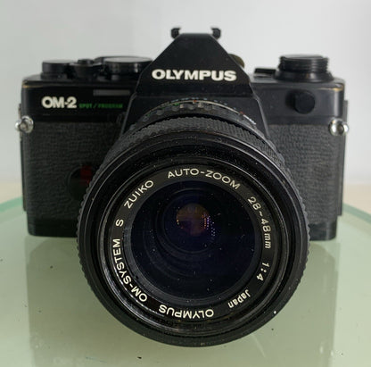 Olympus OM-2 Spot / Program SLR Camera + Olympus Zuiko  28-48mm 1:4 TESTED  #2881