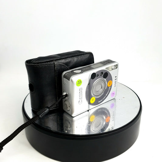 Canon IXUS L1 APS compact film camera in silver. + original case,FULLY TESTED7670