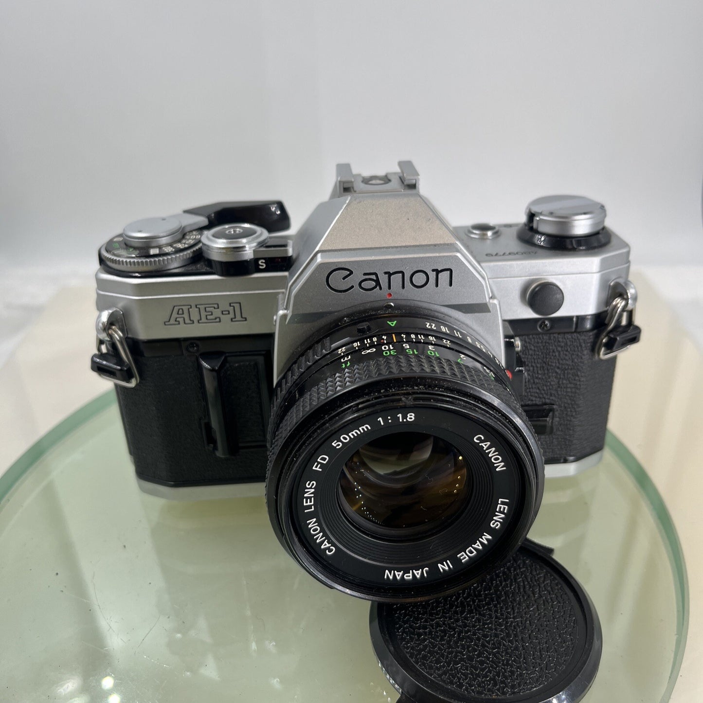 Canon AE-1  35mm SLR Film Manual Camera + Canon 50mm F/1.8 FD Lens Like A-1 #7451