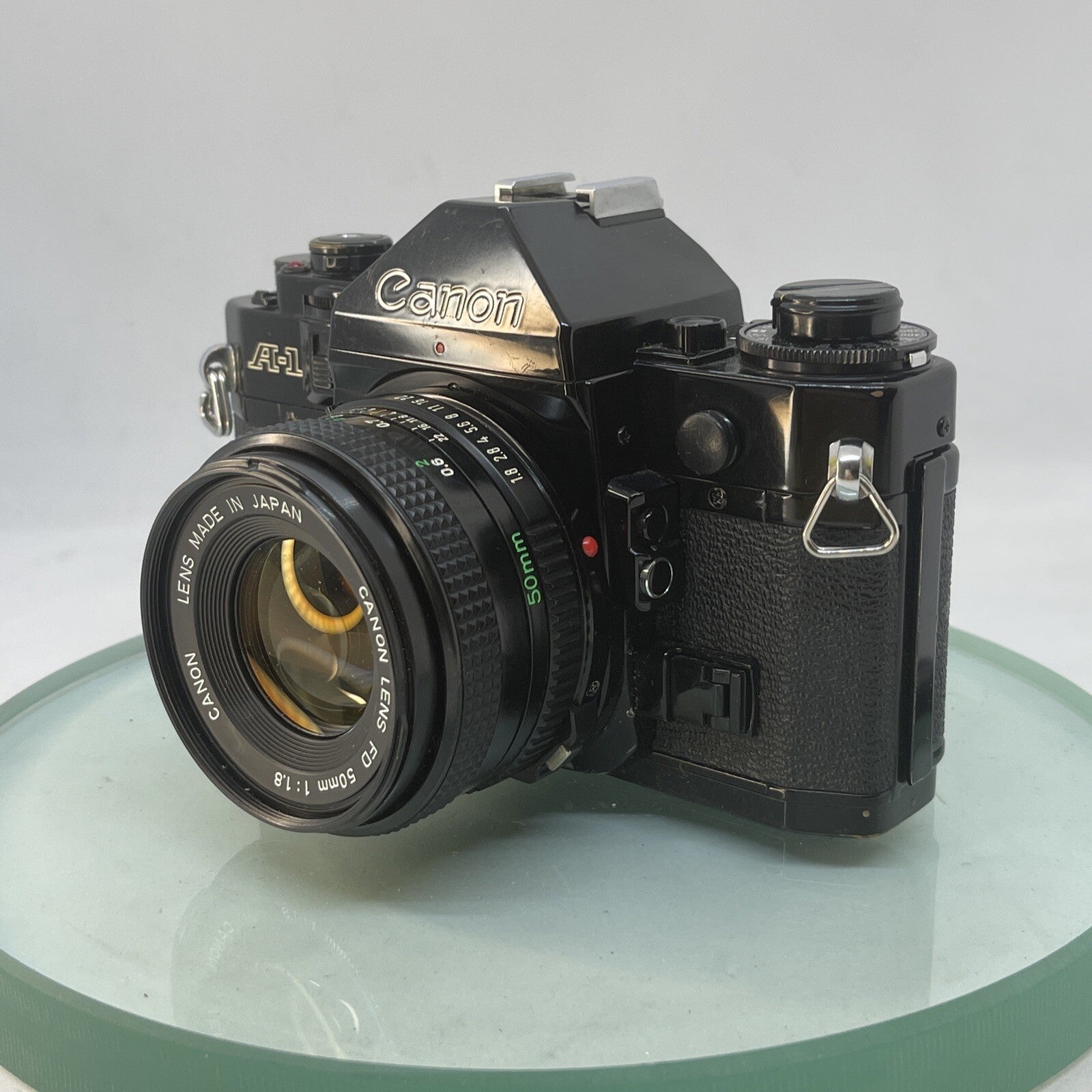 BEAUTIFUL Canon A-1 35mm SLR Camera Body+ FD 50mm f/1.8 Olympic FULLY WORKING3722