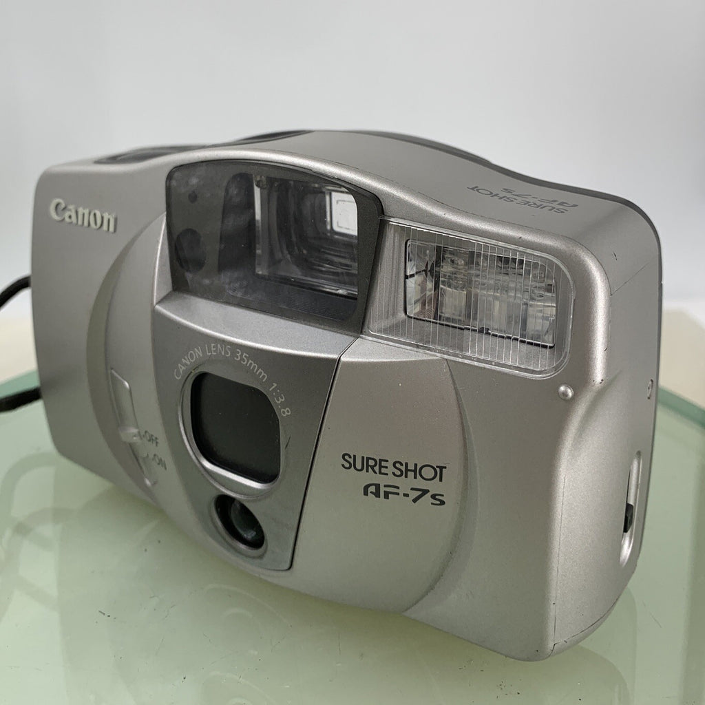 Canon Sure Shot AF-7S 35mm Compact Film Camera WITH COVER - Tested - 9822