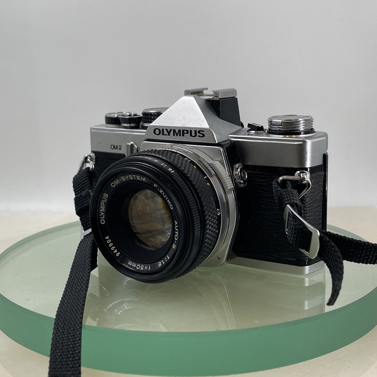 Olympus OM-2 35mm SLR camera body  Olympus 50mm 1:1.8 TESTED + CASE+ Hood  #4892