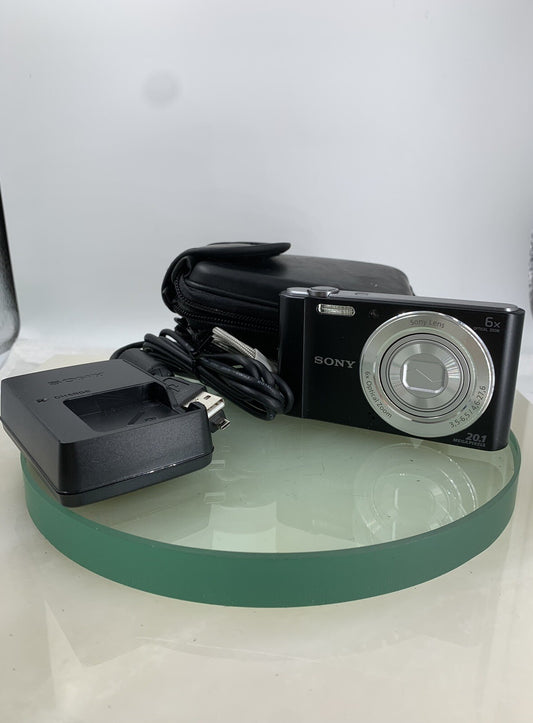 Sony Cyber-shot DSC-W810 Digital Camera BLACK+WIRE+CHARGER+COVER TESTED - 5850