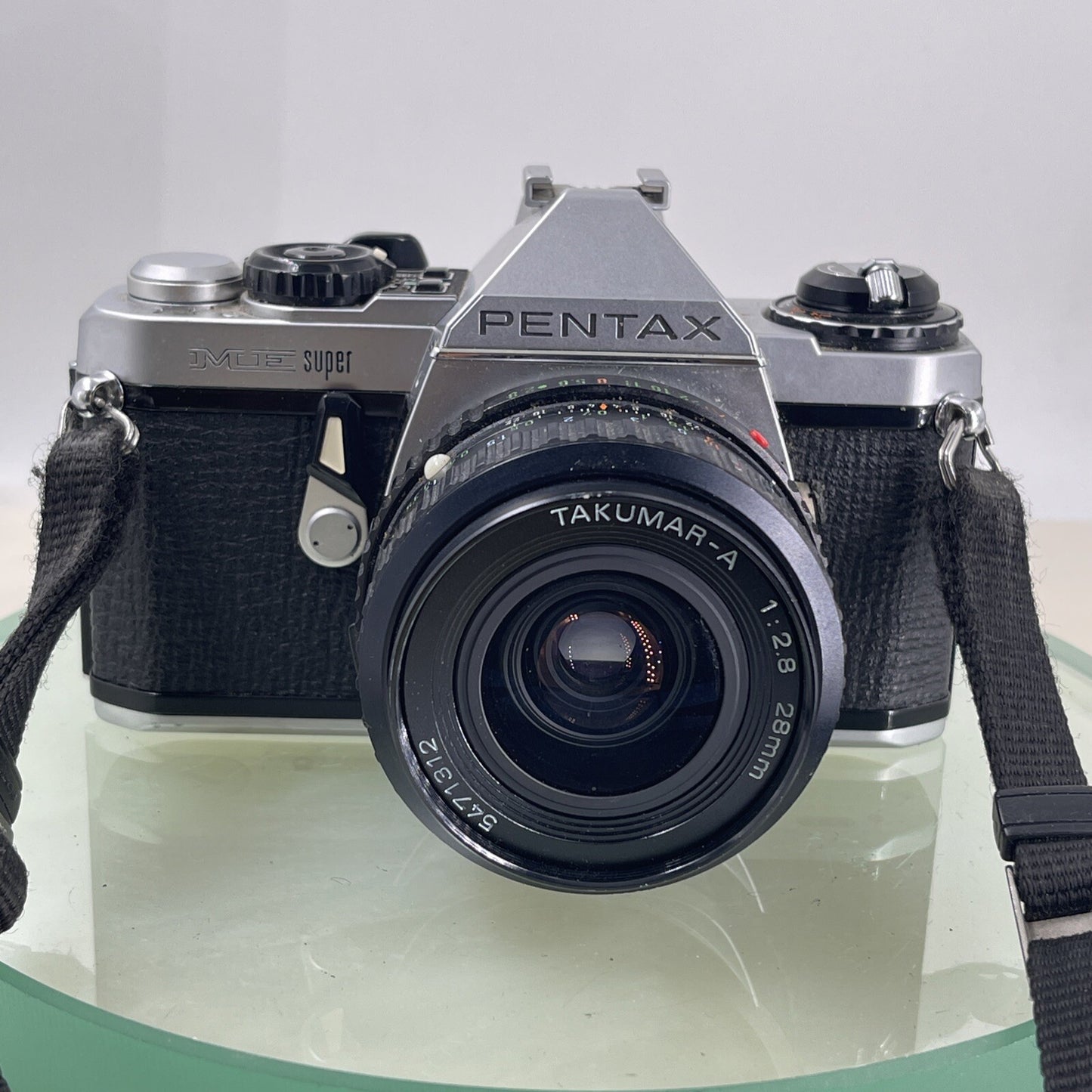 Pentax ME Super 35mm SLR Film camera + TAKUMAR  28mm 1:2.8 Lens TESTED #9281