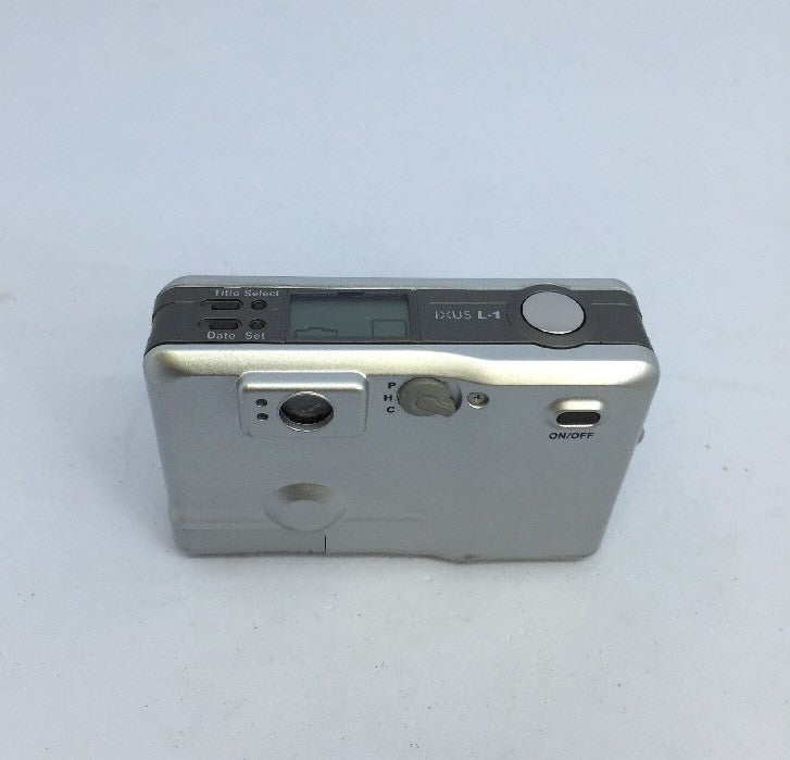 Canon IXUS L1 APS compact film camera in silver. + original case,FULLY TESTED3194