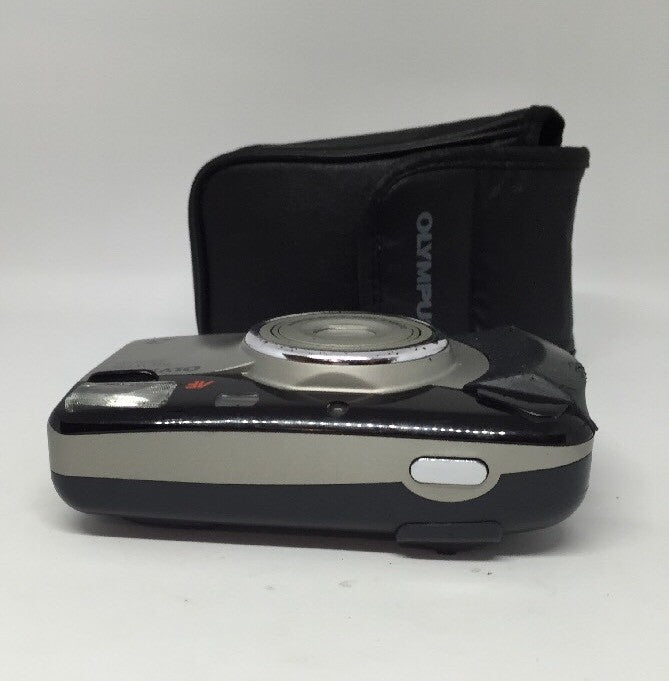 OLYMPUS NEWPIC ZOOM 90 QUARTZ DATE APS FILM CAMERA TESTED + CASE  #2883