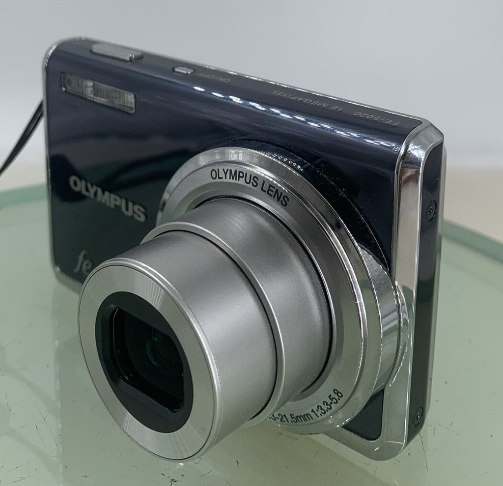 Olympus FE-5020 BLACK Digital Camera NO CARD WITH CHARGER + COVER TESTED - 2342