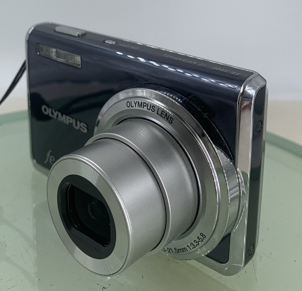 Olympus FE-5020 BLACK Digital Camera NO CARD WITH CHARGER + COVER TESTED - 2342