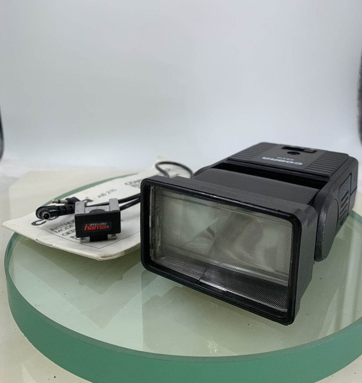 Cobra AB 210 Flash Gun For 35mm Film Camera Vintage BLACK - TESTED - 3840