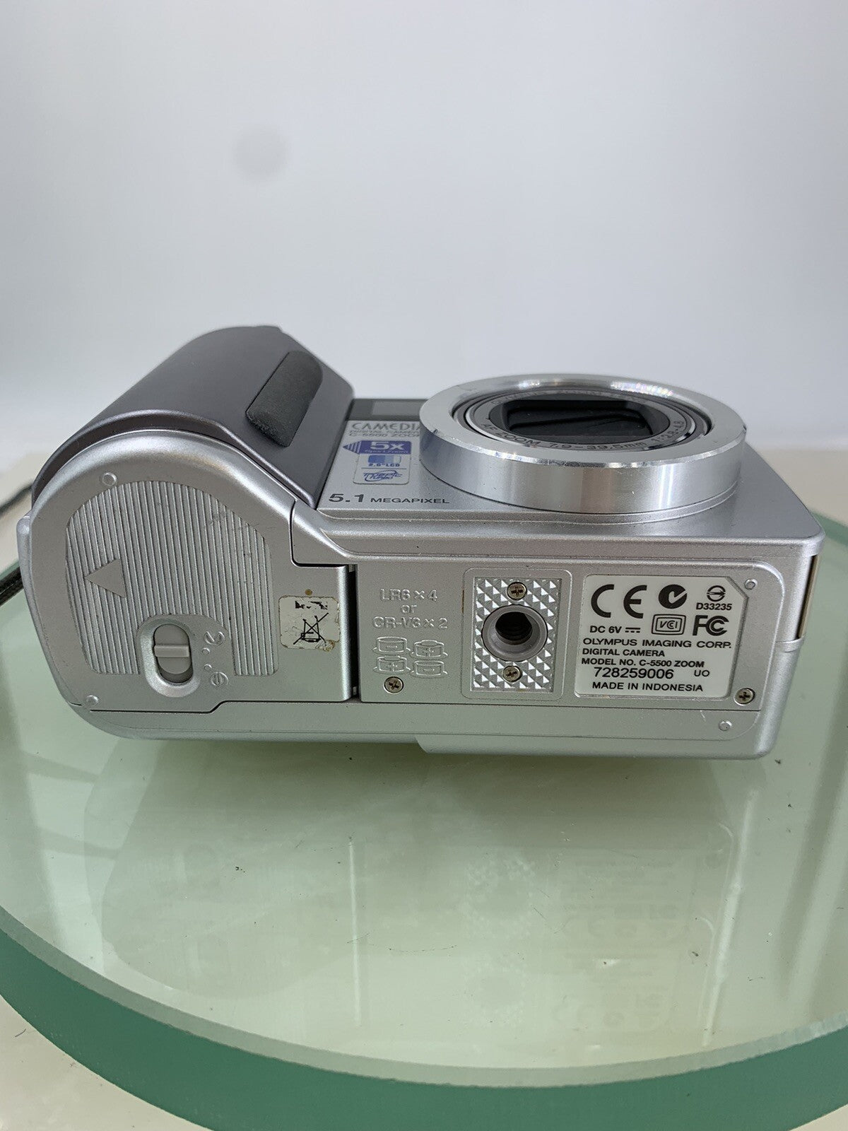 Olympus COMPACT Digital Camera C-5500 ZOOM 5.1MP SILVER 6X ZOOM TESTED - 9156