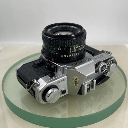 Canon AE-1  35mm SLR Film Manual Camera + Canon 50mm F/1.8 FD Lens Like A-1 #7438