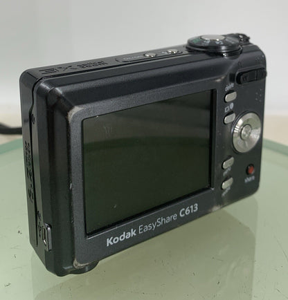 Kodak EASYSHARE C613 6.0MP COMPACT DIGITAL CAMERA DARK GREY NO CARD TESTED - 6524