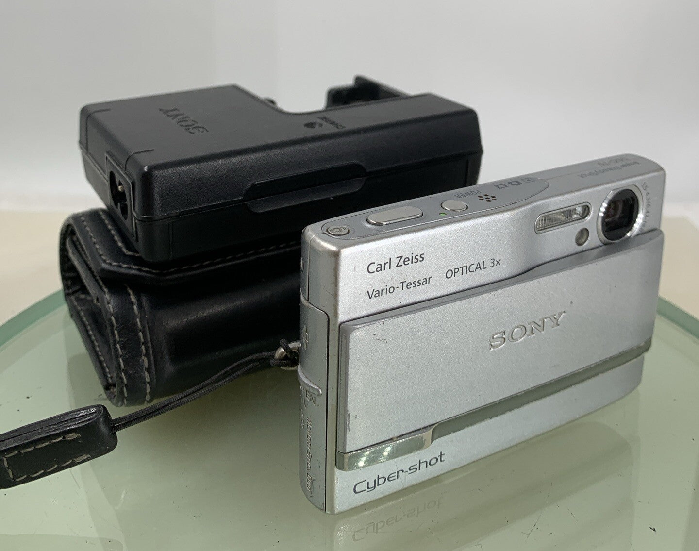 Sony Digital Camera Cybershot DSC-T9 6.0MP SILVER +CHARGER +COVER TESTED - 760