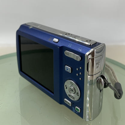 Pentax COMPACT  DIGITAL CAMERA Optio M60 10.0MP BLUE + CHARGER TESTED - 1676