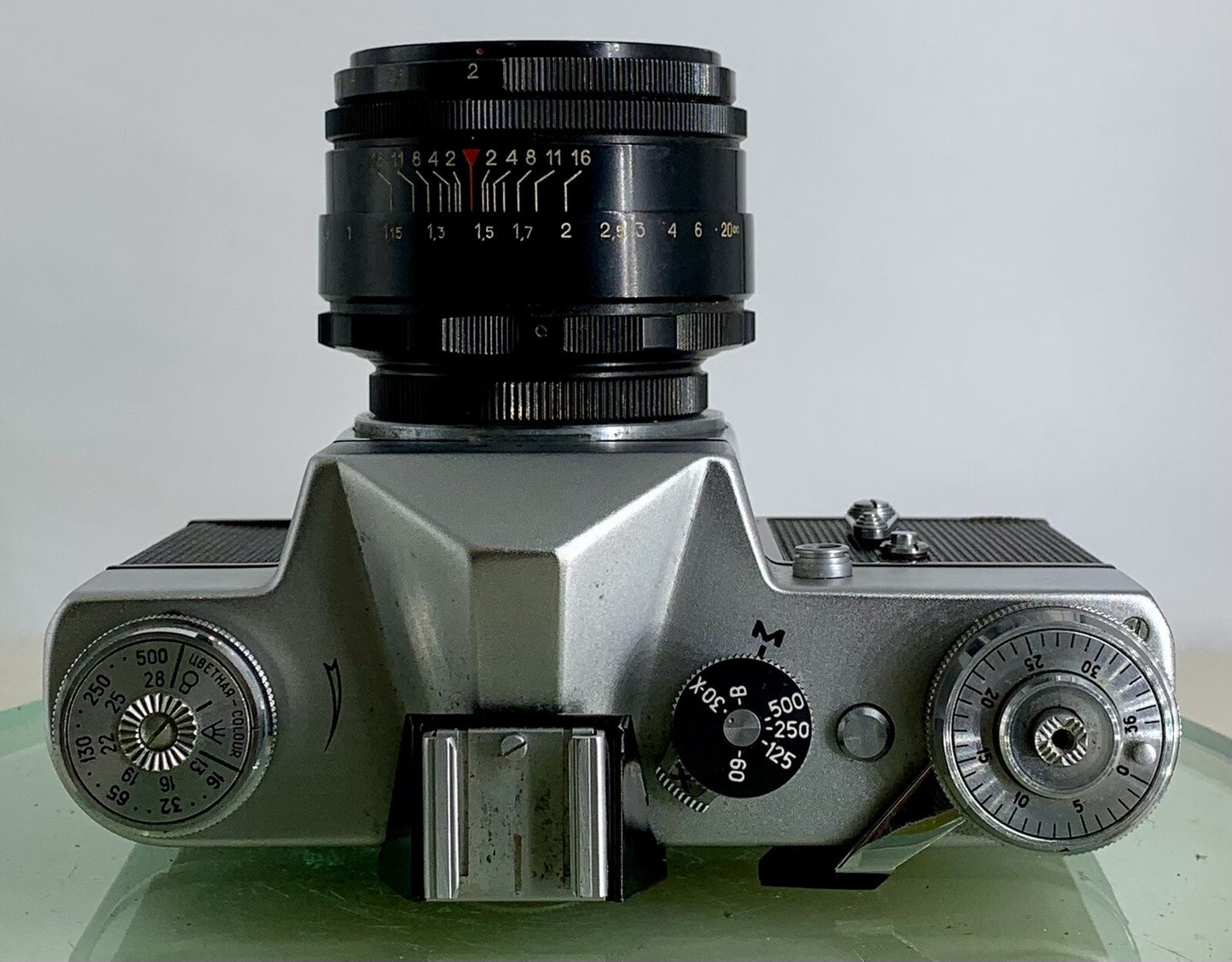 Vintage Zenit - B SLR Camera + HELIOS-44-2  2/58 Lens + SILVER + TESTED - 1737