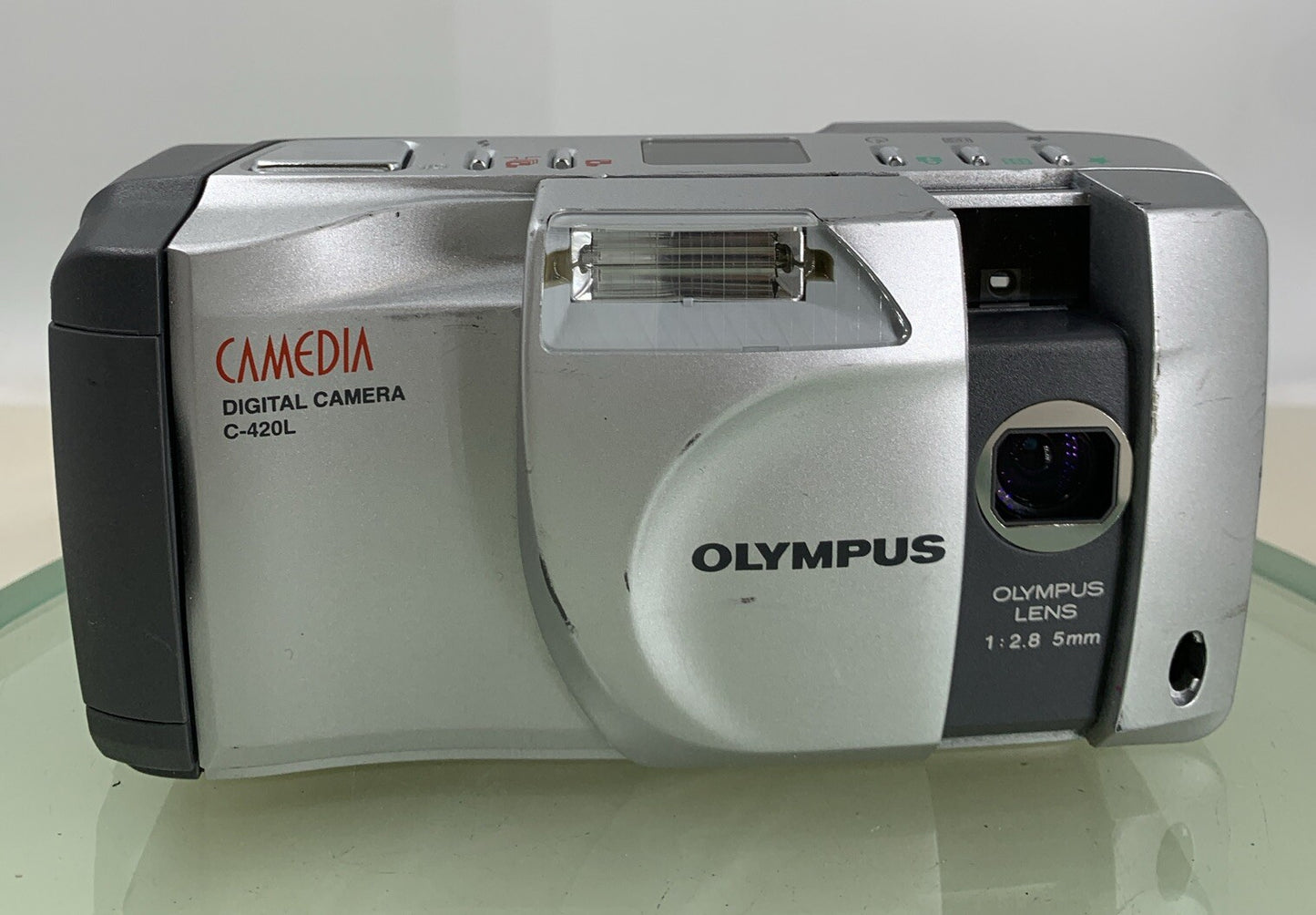 Olympus Camedia C-420L COMPACT  DIGITAL CAMERA SILVER NO CARD TESTED - 2711