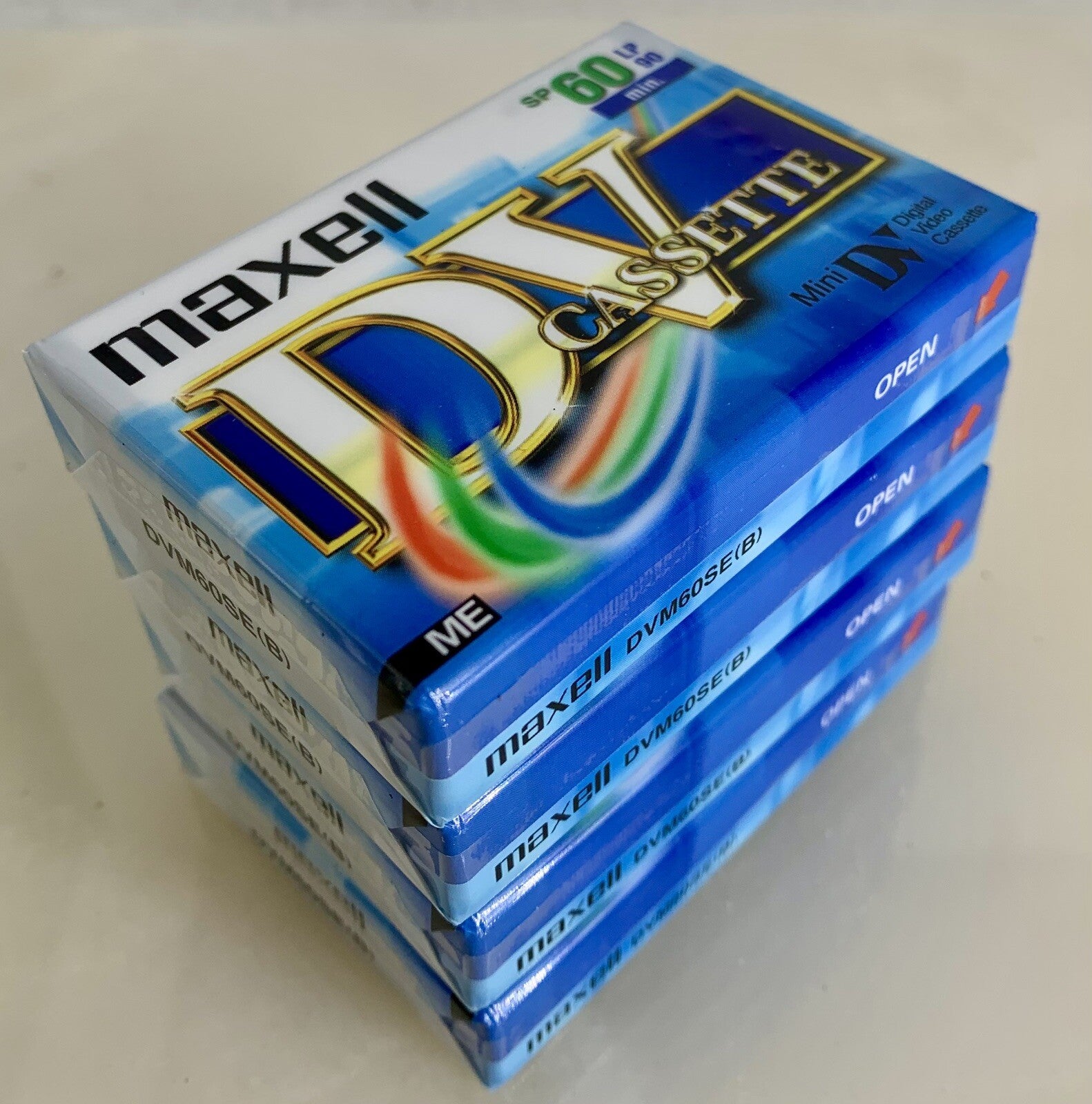 4x Maxell Mini DV Video Cassette 60 SP 90 LP Brand New Sealed - 5350