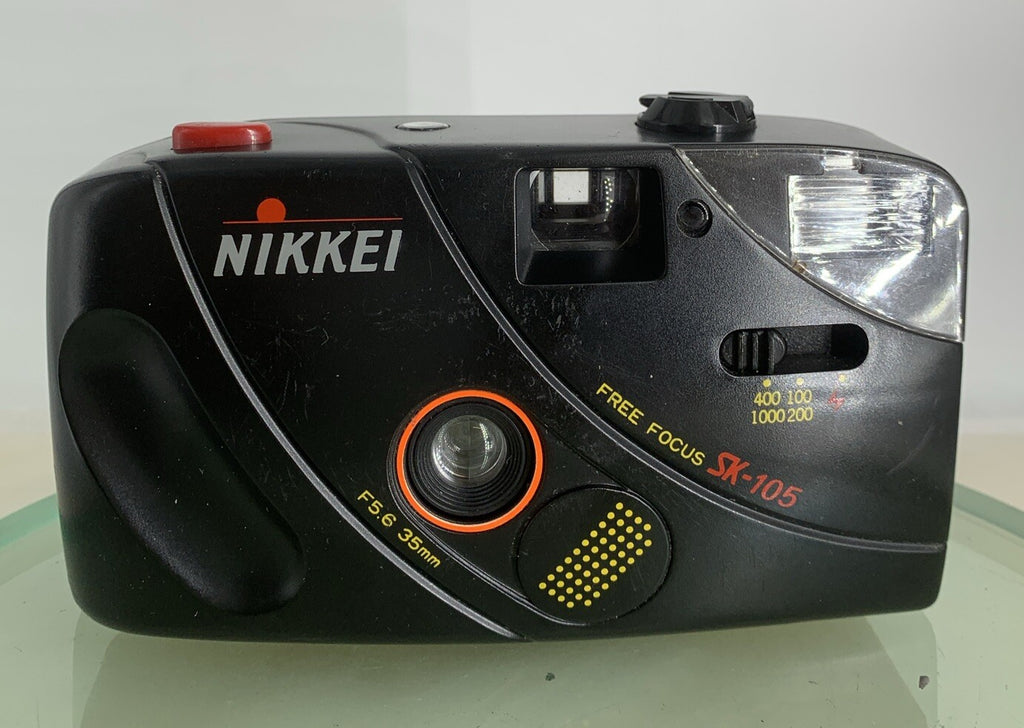 NIKKEI SK-105 POINT AND SHOOT FILM CAMERA BLACK NO CHARGER TESTED - 5811