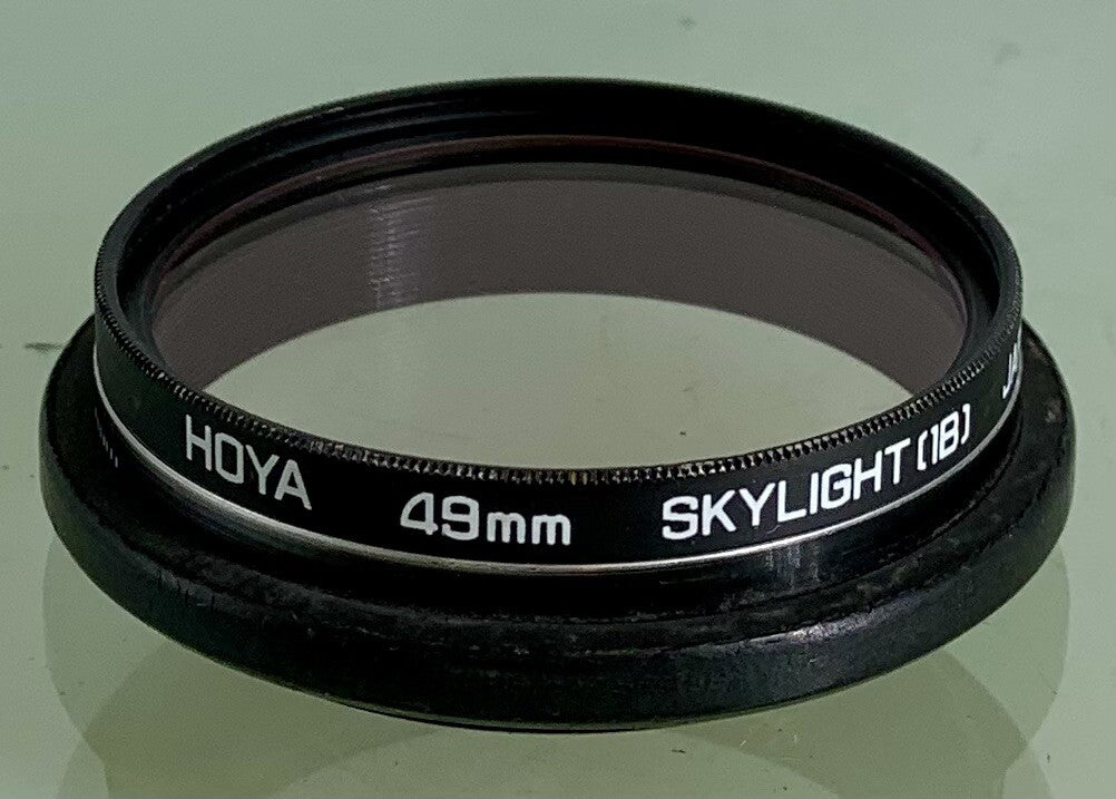 Hoya Skylight (1B) 49mm Filter For Camera Lens + Clean + Good Condition - 3560