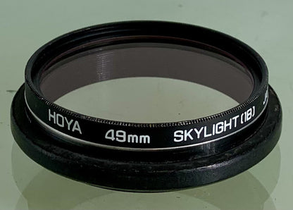 Hoya Skylight (1B) 49mm Filter For Camera Lens + Clean + Good Condition - 3560