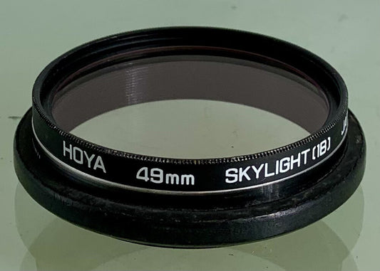 Hoya Skylight (1B) 49mm Filter For Camera Lens + Clean + Good Condition - 3560