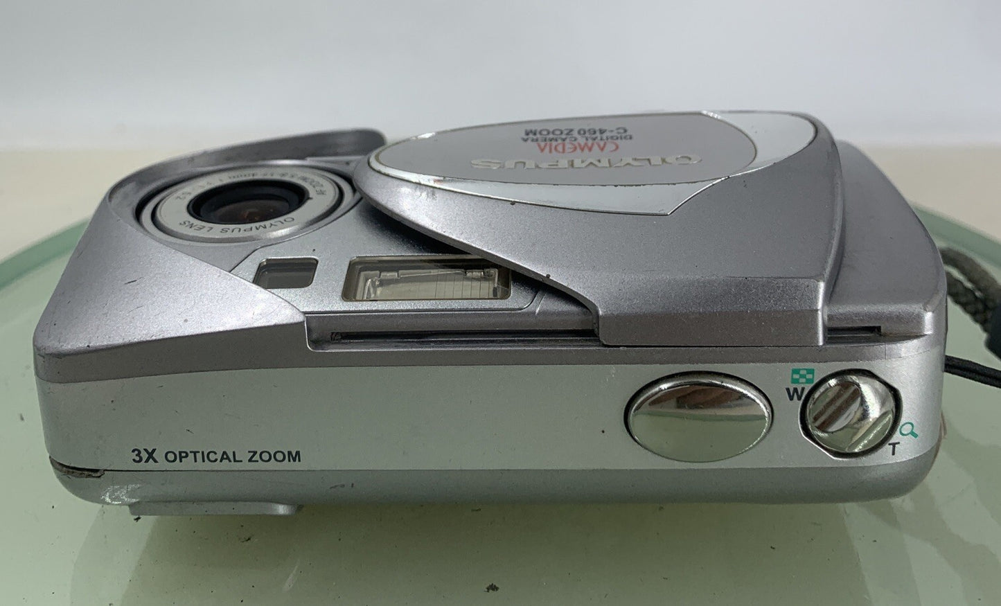 Olympus Digital Camera Camedia C-460 Zoom 4.0MP Silver WITH COVER Tested - 1018