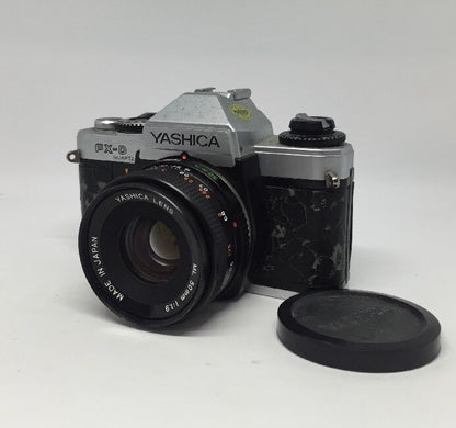 YASHICA FX-D QUARTZ 35mm FILM SLR CAMERA WITH YASHICA 50mm F/1.9 ML Lens 122