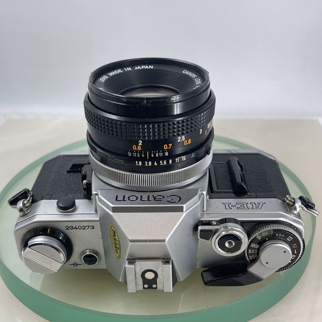 Canon AE-1  35mm SLR Film Manual Camera + Canon 50mm F/1.8 FD Lens Like A-1 #7506