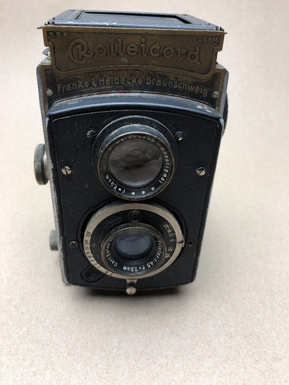 Rollei Rolleicord I Art Deco Shutter In working Zeiss 75mm lens Very Rare 19346
