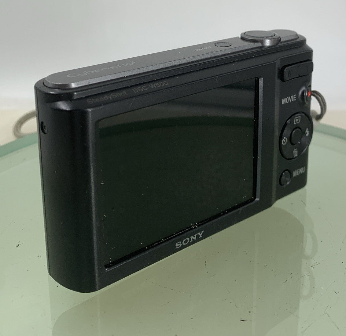 Sony Cybershot DSC-W800 COMPACT DIGITAL CAMERA BLACK + WIRE+ COVER TESTED - 1564