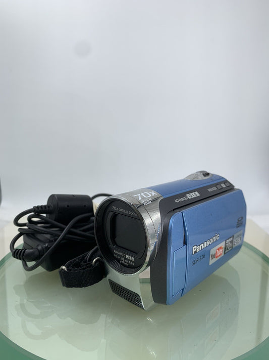 PANASONIC SDR-S26 SD DIGITAL VIDEO CAMERA RECORDER BLUE + CHARGER TESTED - 4900