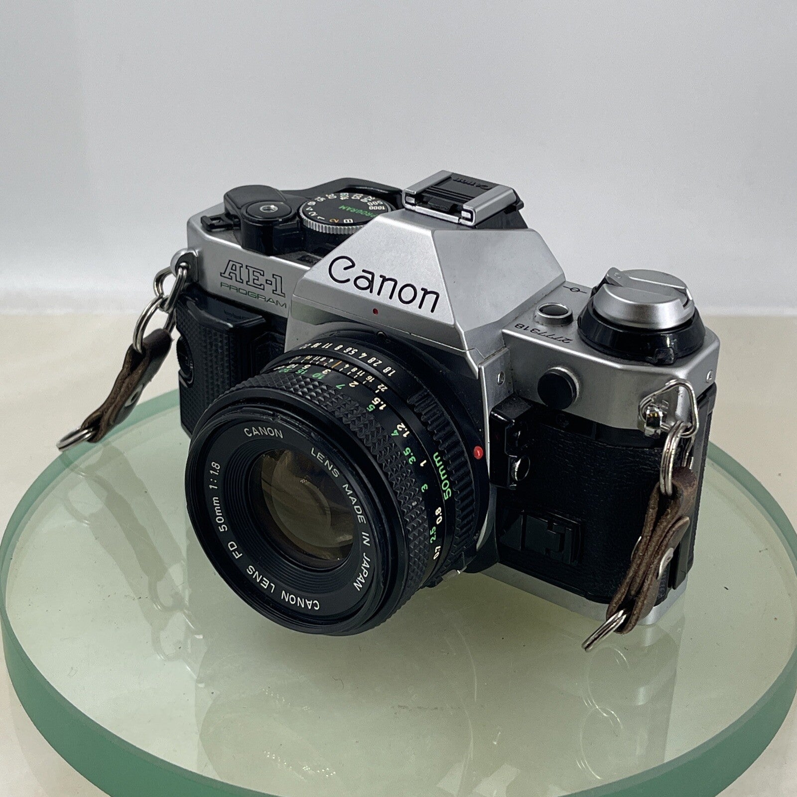 Canon AE-1 Program 35mm SLR Film Manual Camera + Canon 50mm F/1.8 FD Lens +# 4763